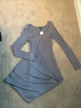 Wild Fable gray long dress with slit